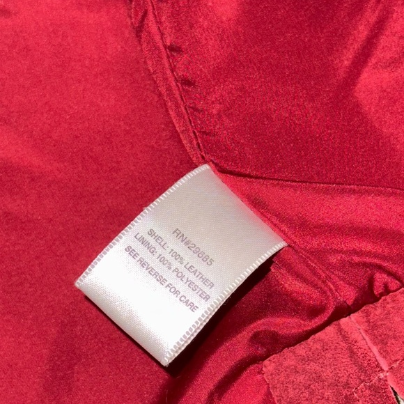 PENDLETON • Red Leather Button Down Jacket - Picture 10 of 10